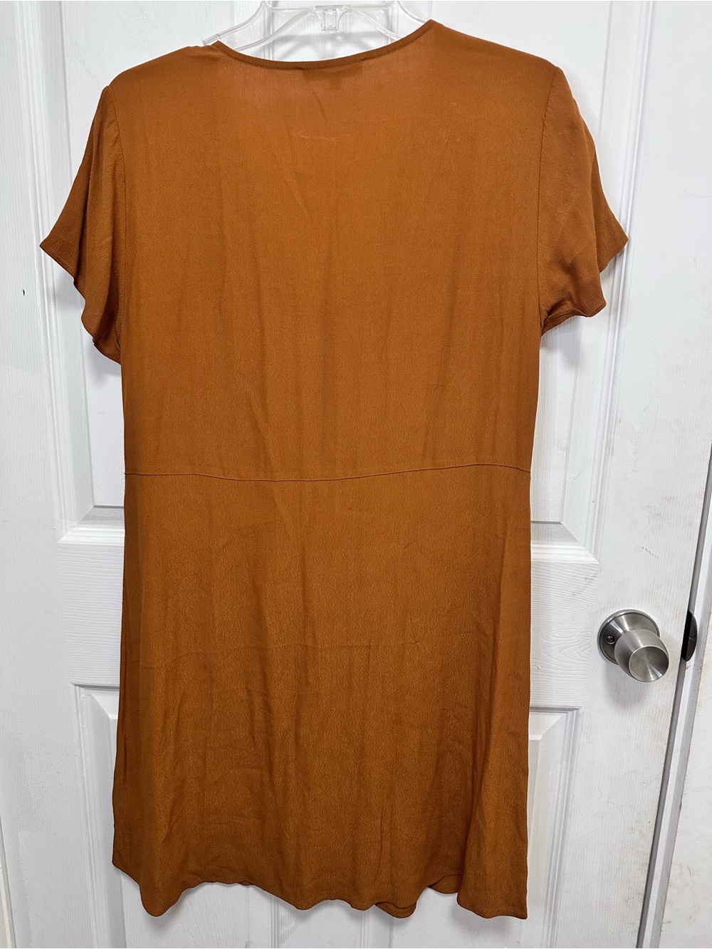 Madewell Rust-Brown V-Neck Dress - Picture 6 of 8